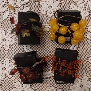 Fall Themed Battery Operated String Lights Lot of 4